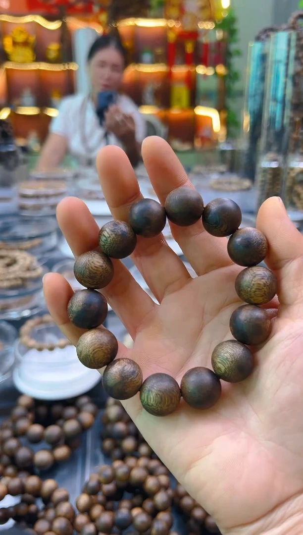 沉香手串➽***诚棋楠圆珠单圈