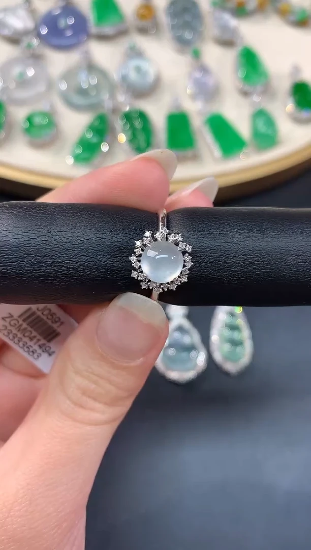 【闪购商品】翡翠戒指18K金镶嵌A140|2500