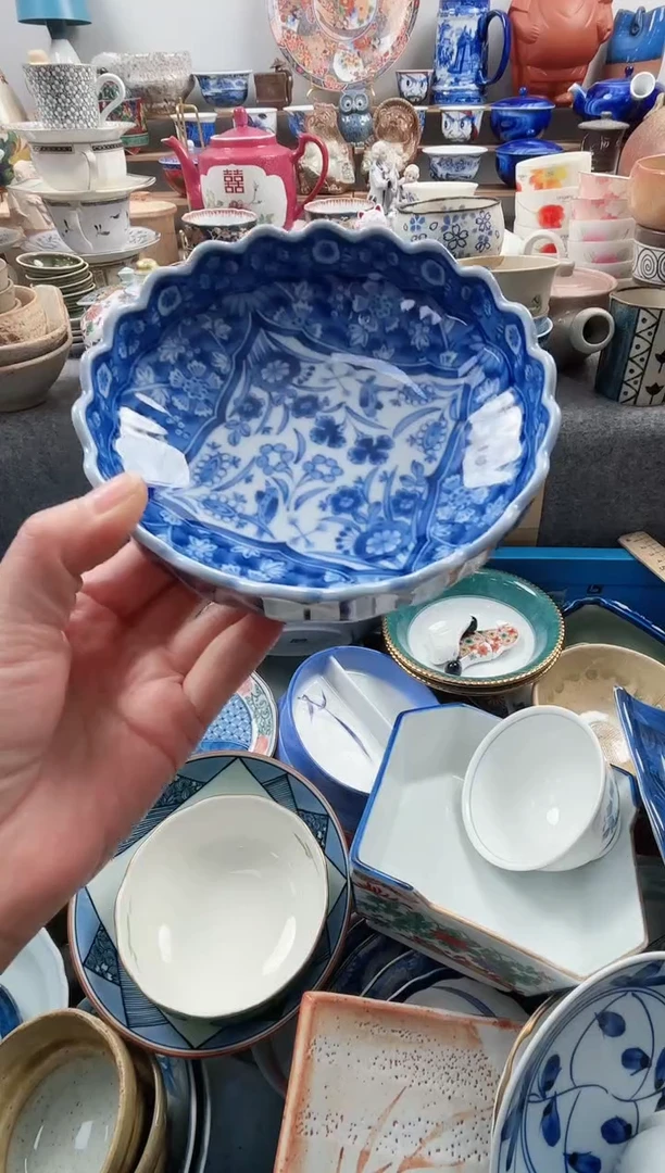 日式龙峰钵默认微瑕千羽瓷器