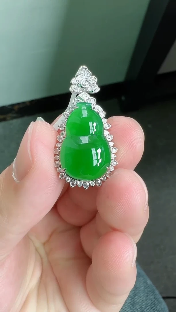 【闪购商品】翡翠颈饰18K金镶嵌寄售回流，不退不换