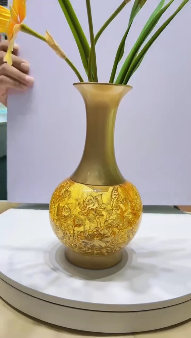 琉璃手工艺品古法琉璃花瓶摆件
