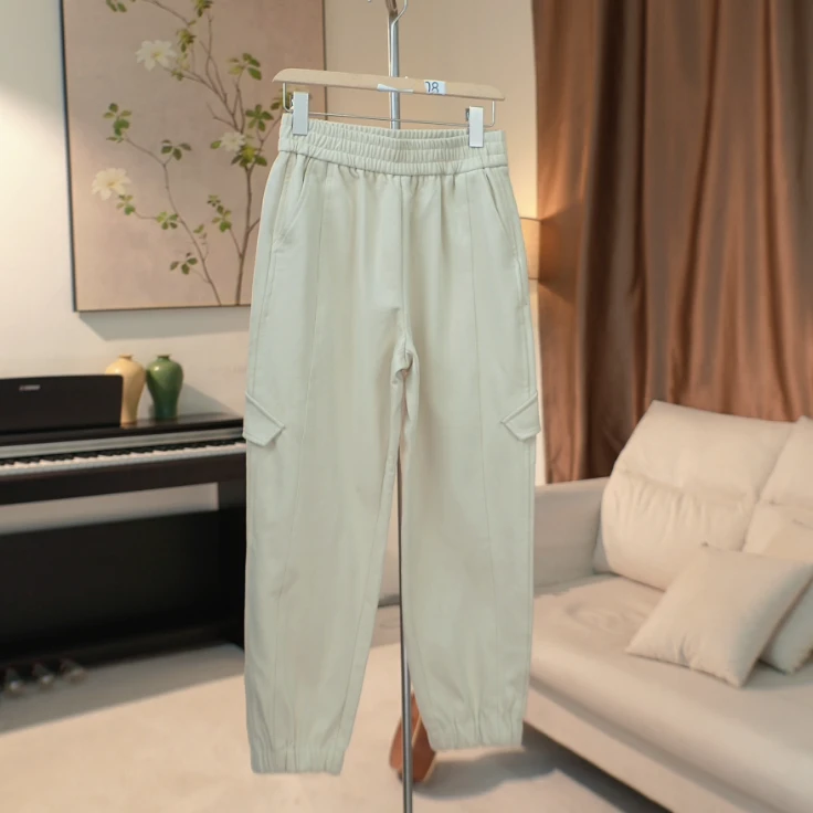 G287 休闲柔软加厚束脚工装裤女 53YC72