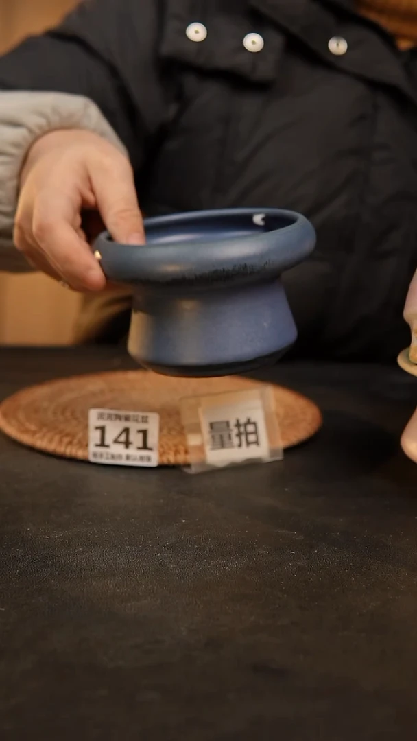 【闪购商品】瓷片141泥泥手工花盆口10高7