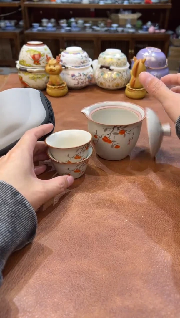 真的很便宜会开片的旅行茶具