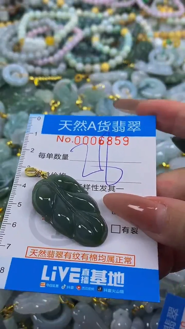 颈饰未镶嵌翡翠净货挂件-6859