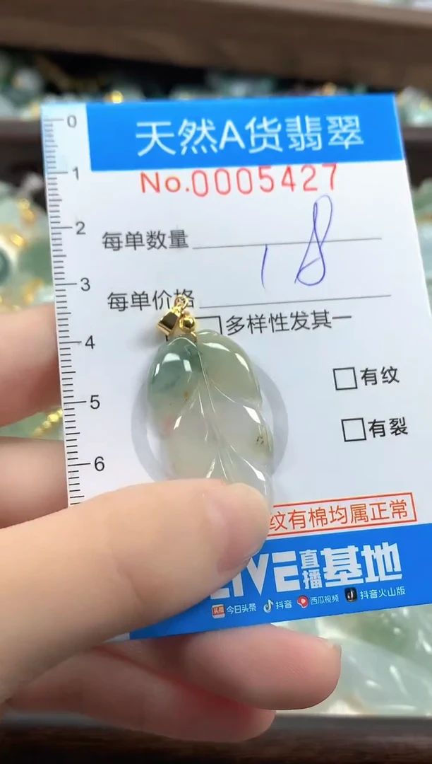 颈饰未镶嵌翡翠净货挂件-5427