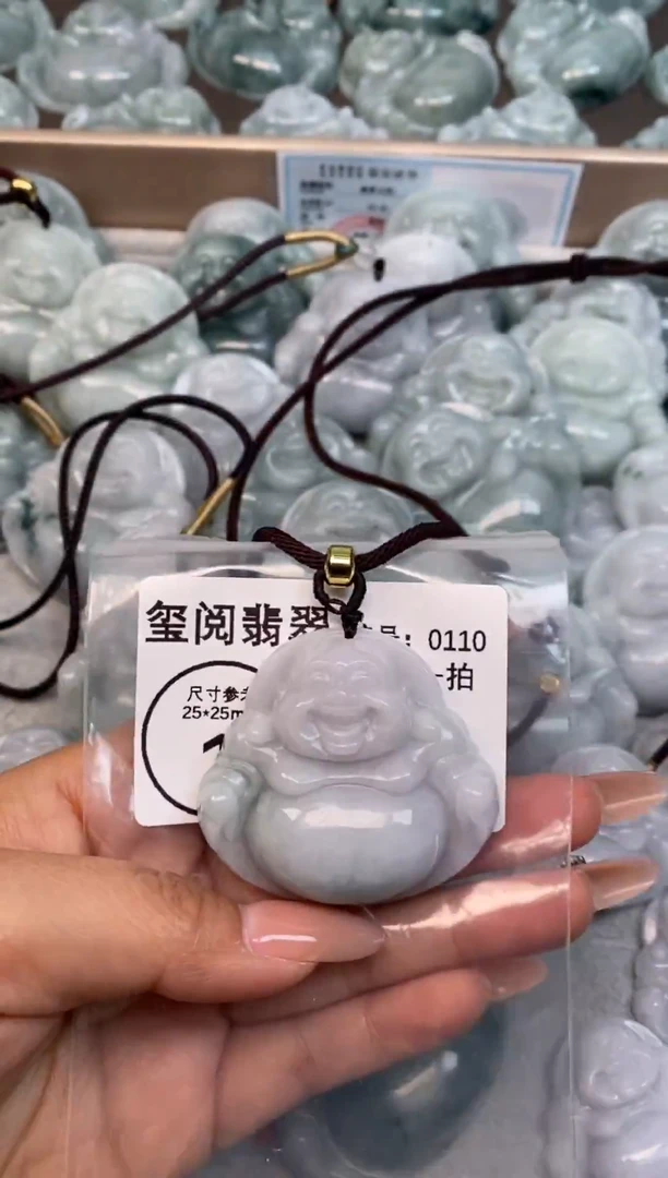 颈饰未镶嵌翡翠大肚佛公0110