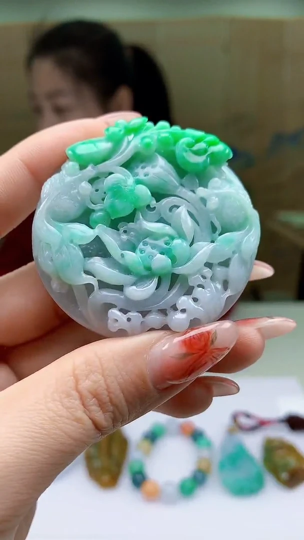 【闪购商品】定制翡翠未镶嵌4902ty-毛货挂件82