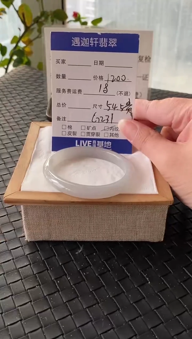 未镶嵌手镯翡翠54.5贵妃 G231编码