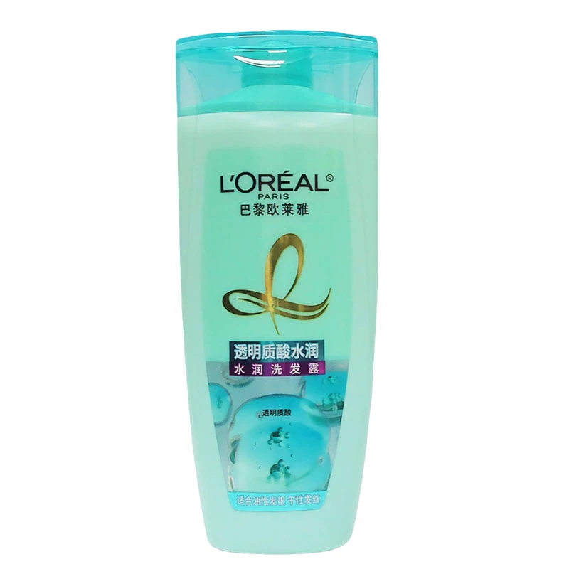 欧莱雅洗发水透明质酸水润洗发水无硅油清爽发丝去屑洗发露200ml