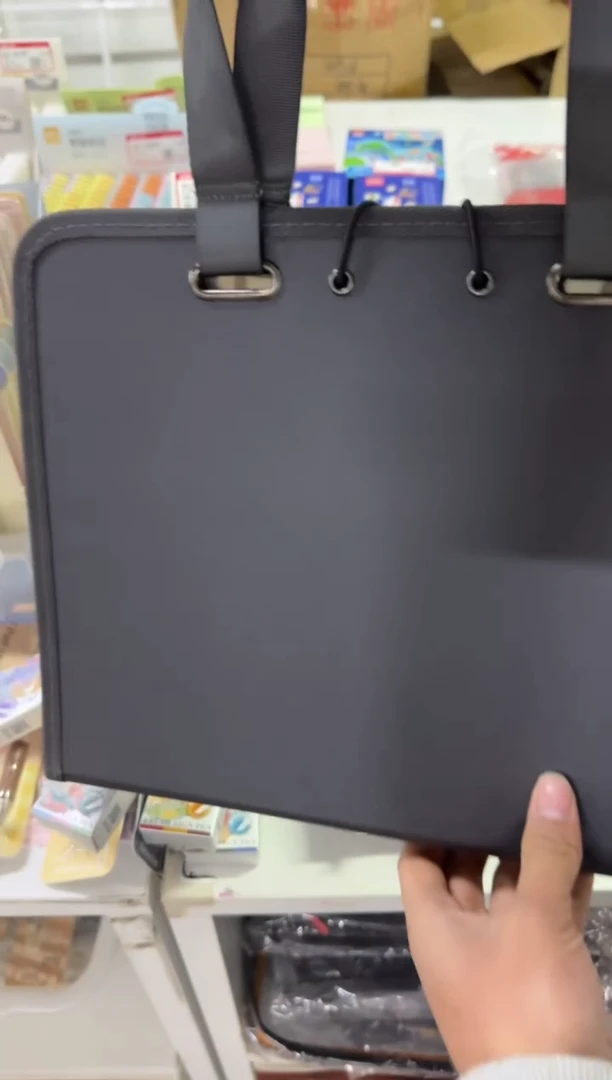 得力风琴包 黑色 13格手提