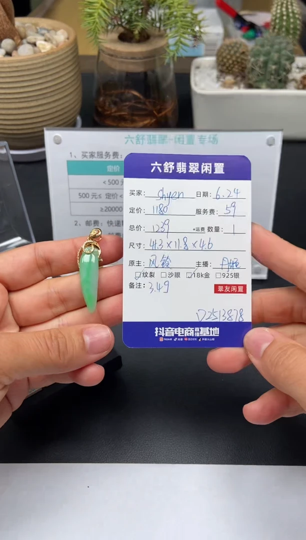 翡翠18K金镶嵌颈饰s***nD2513878
