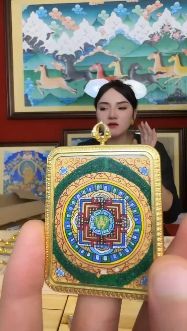 吊坠房子-热贡纯手绘周毛