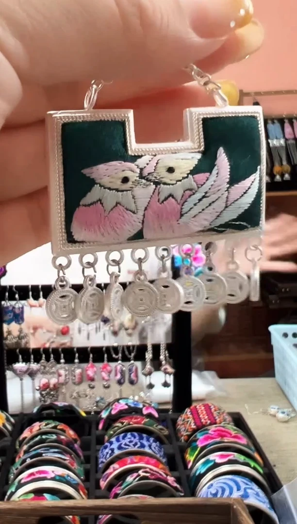 织绣艺枝独绣老绣饰品15