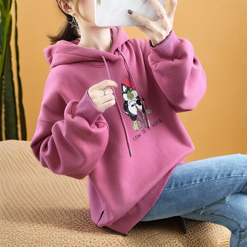 早秋装连帽卫衣女装2025新款宽松春秋薄款休闲春秋洋气小个子上衣