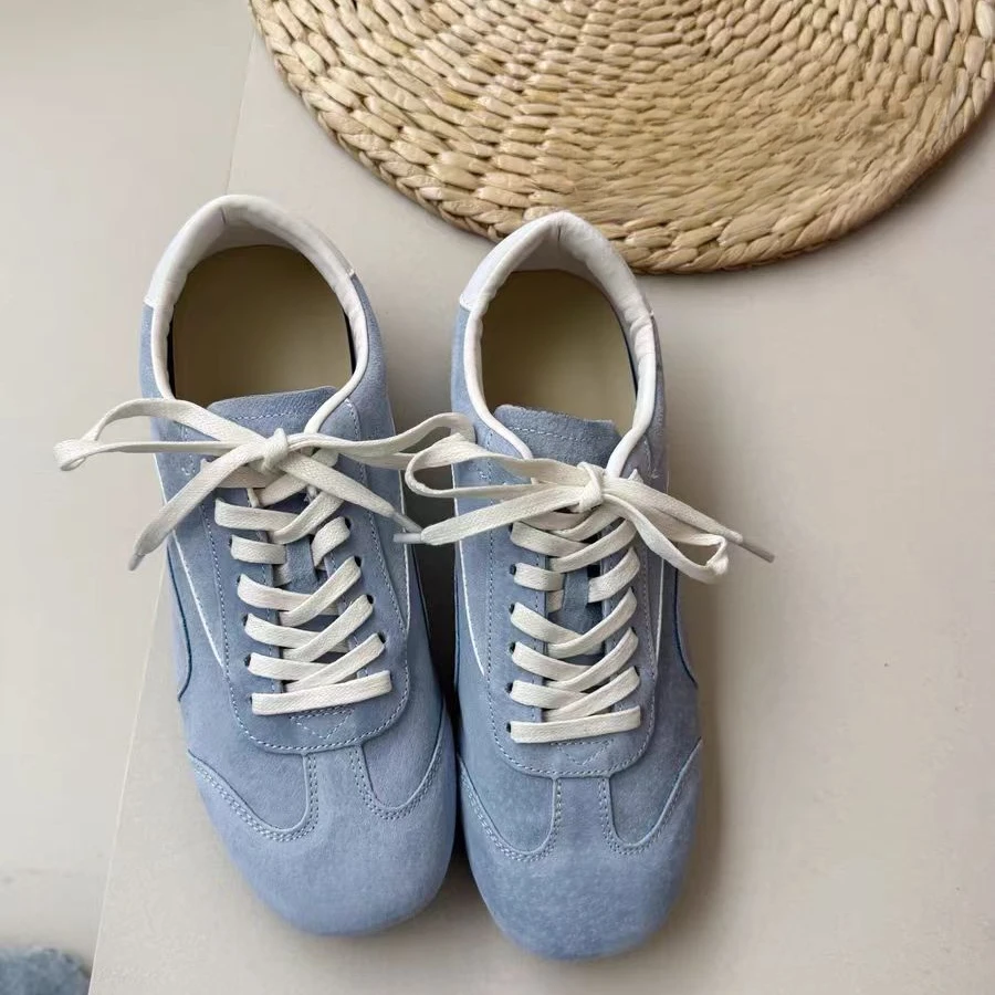 德训鞋女2025新款圆头休闲防滑板鞋子B9-2528-1