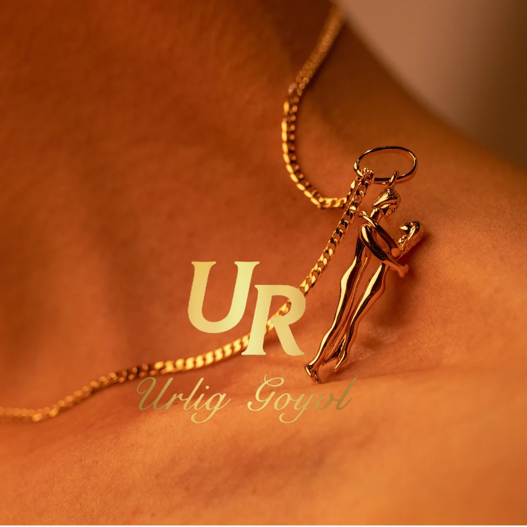 合金锆石耳饰 UR【顺丰包邮-无运费险】真爱项链50cm玫瑰金色项链