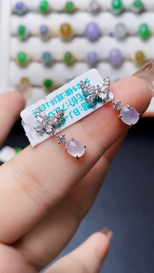 银S925镶嵌戒指翡翠0049