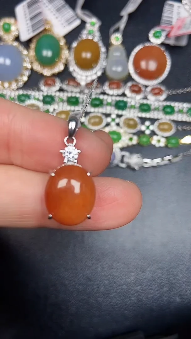 银S925镶嵌戒指翡翠1600