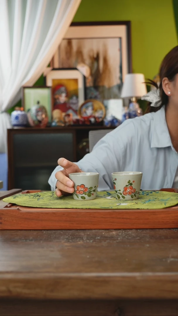 摆件景德镇釉下手绘陶瓷茶具，茶叶罐，咖啡杯