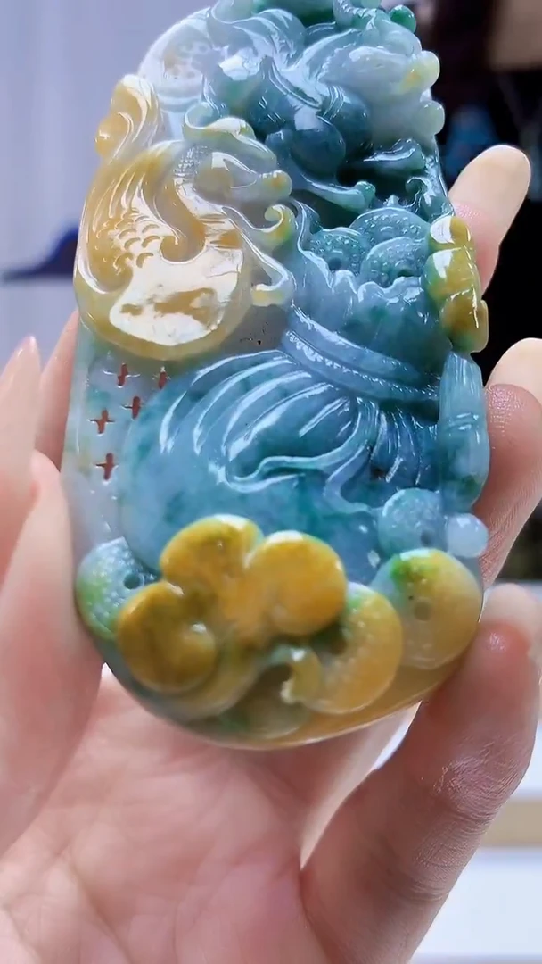未镶嵌定制翡翠4829DD-毛货挂件146