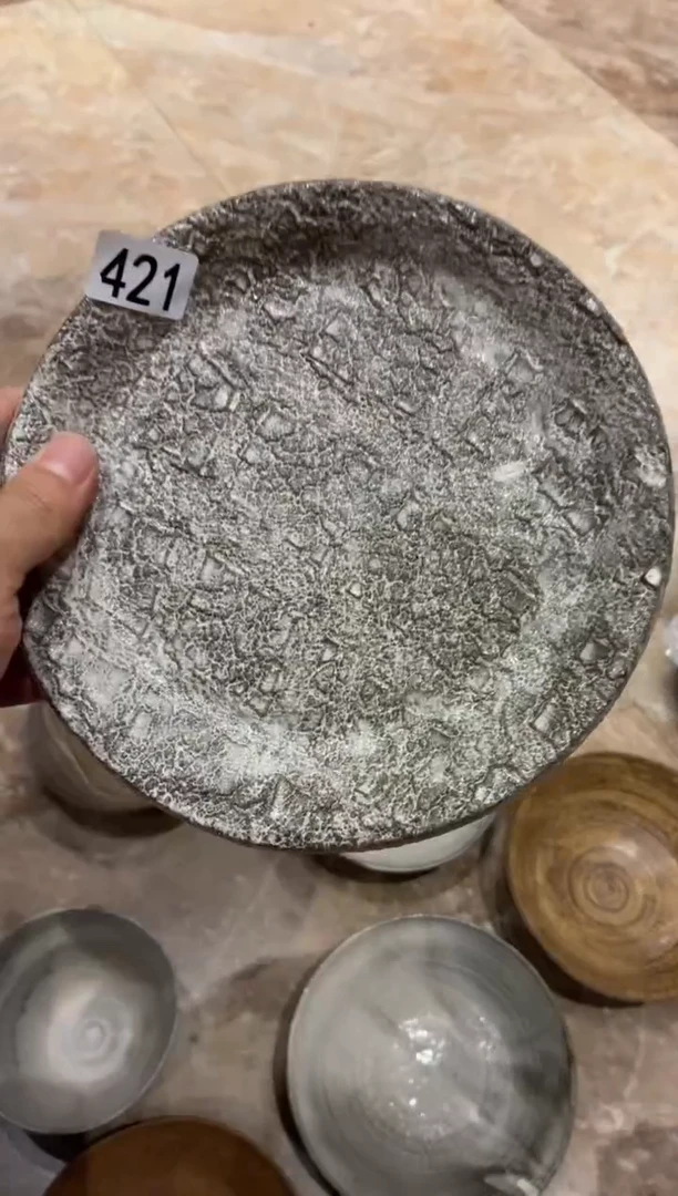 瓷片姐****吧421粉引手工圆盘1个