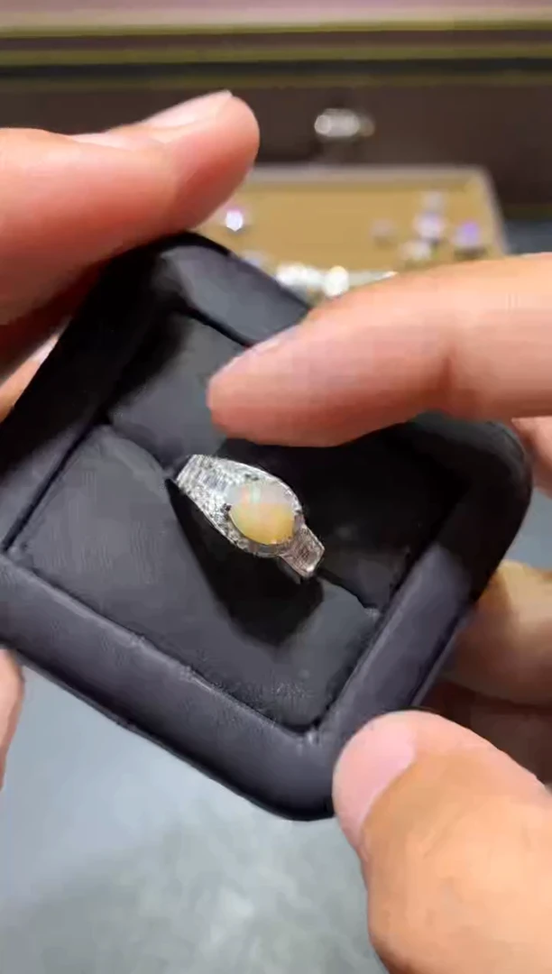 未镶嵌欧泊戒指K44【多样性发其一】