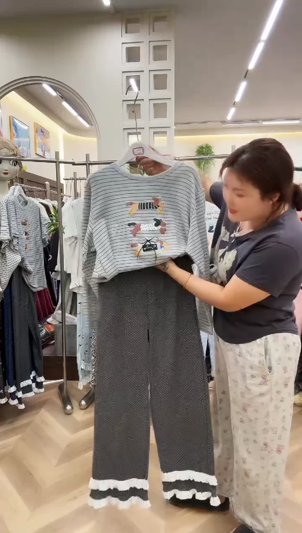 棉小熊长袖长裤L号130斤以下