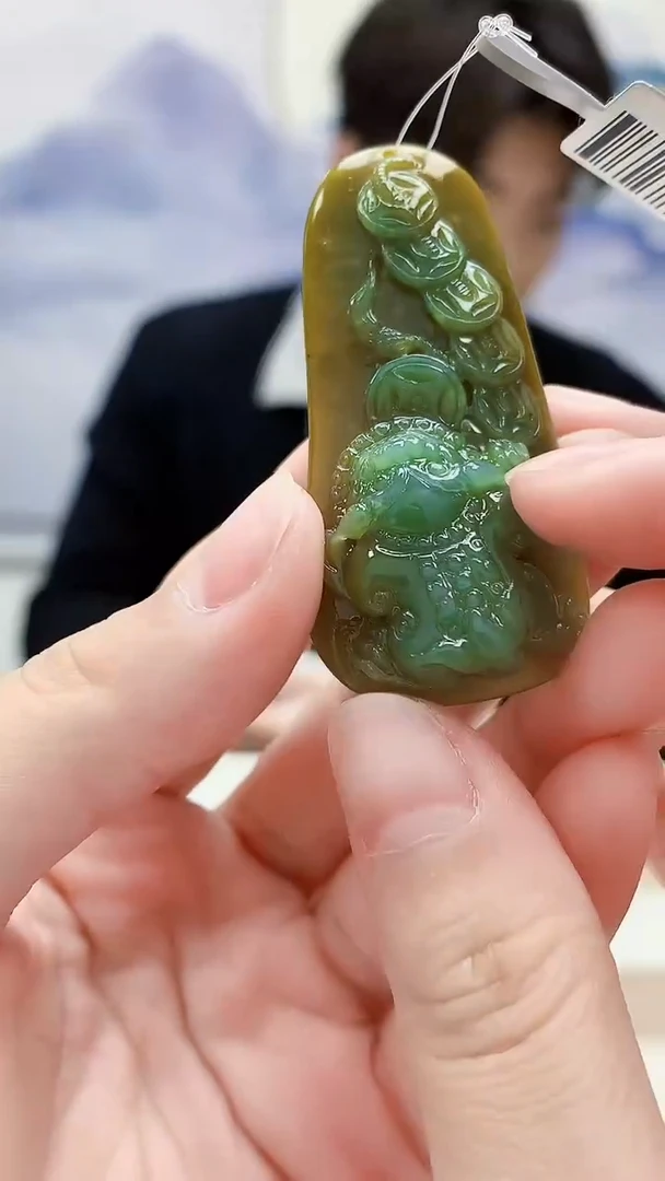 未镶嵌定制翡翠5145lr-毛货挂件23