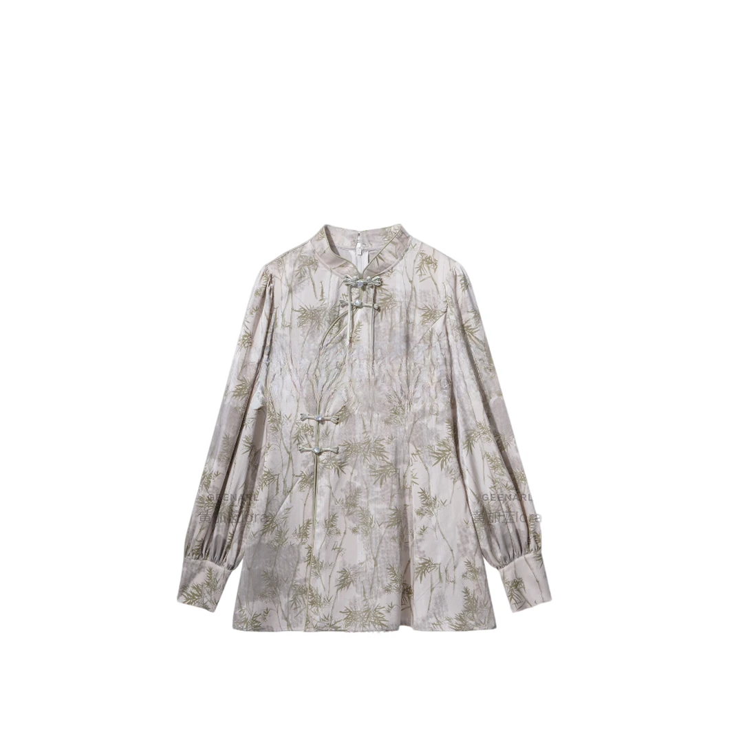 【小依专享】C7F19599H 清冷禅意新中式国风竹子元素盘扣衬衫-9599