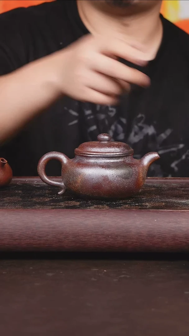 茶壶紫砂柴烧 仿古