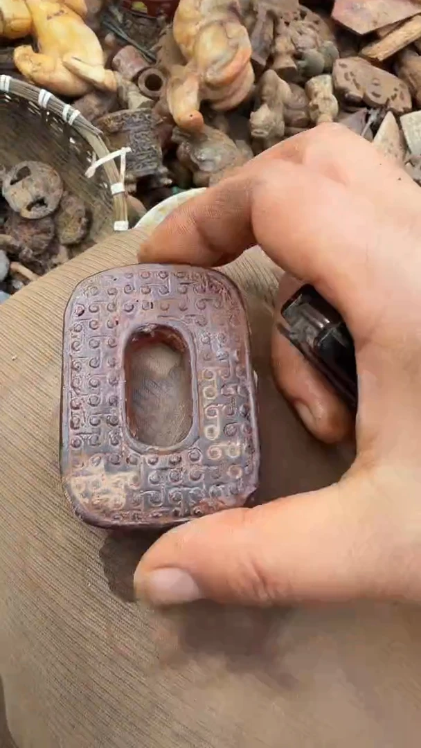 未镶嵌岫岩河磨玉（透闪石质玉）挂件金*子岫岩河磨玉