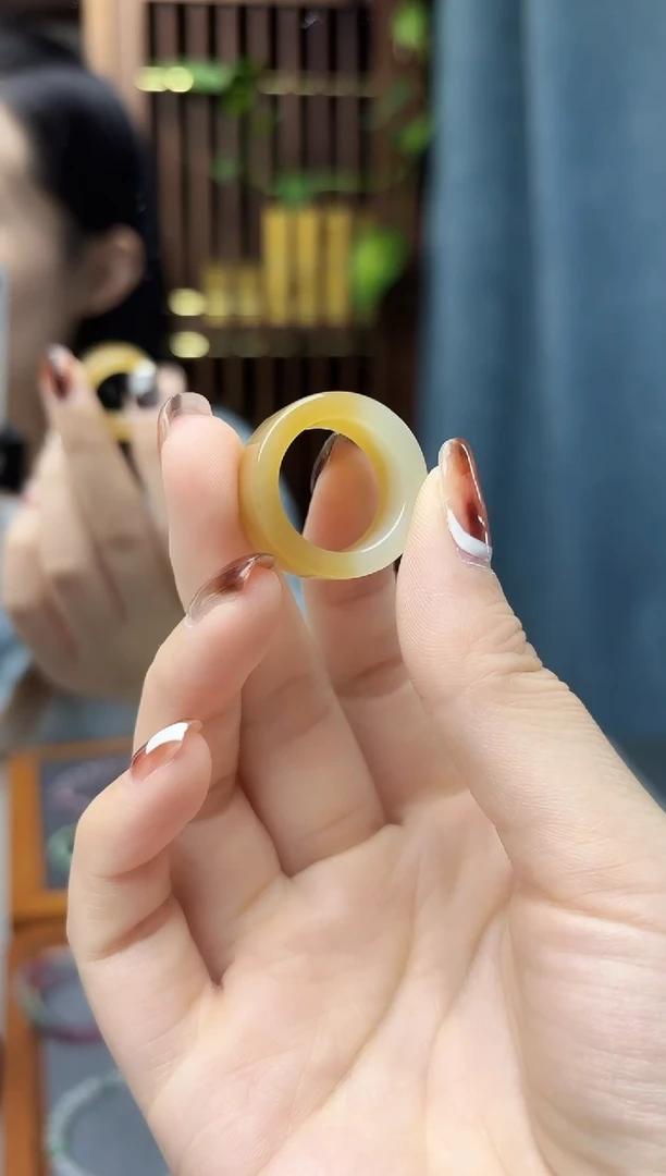 未镶嵌戒指和田玉和田玉指环15#XE