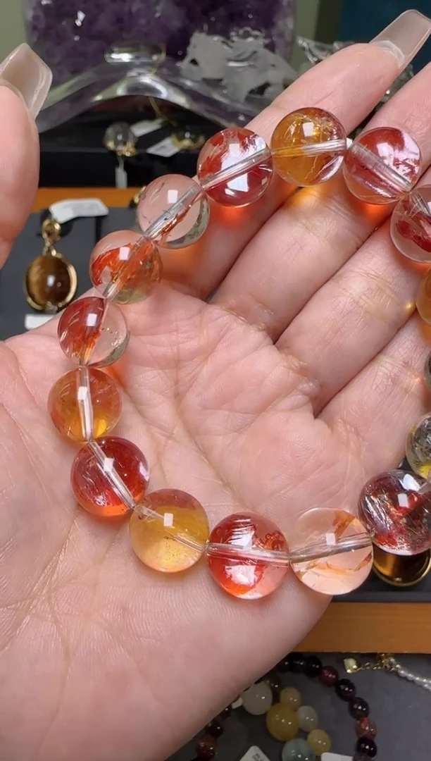 【闪购商品】水晶手串未镶嵌锦鲤胶花手串13m+ JP37632成成