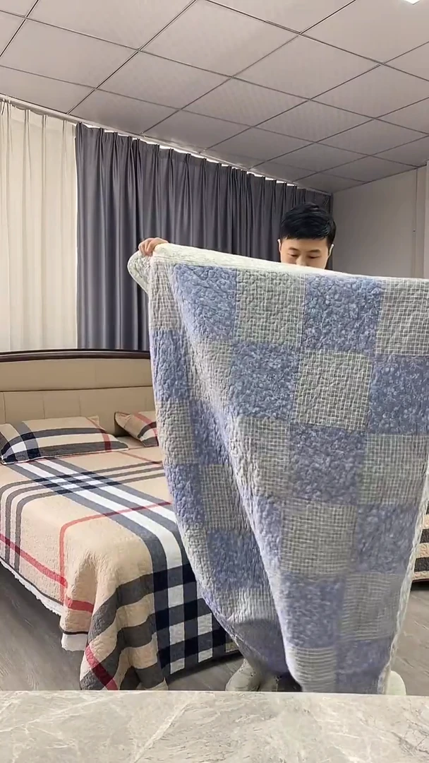 棉100cm*210cm 复古真拼蓝（微瑕）