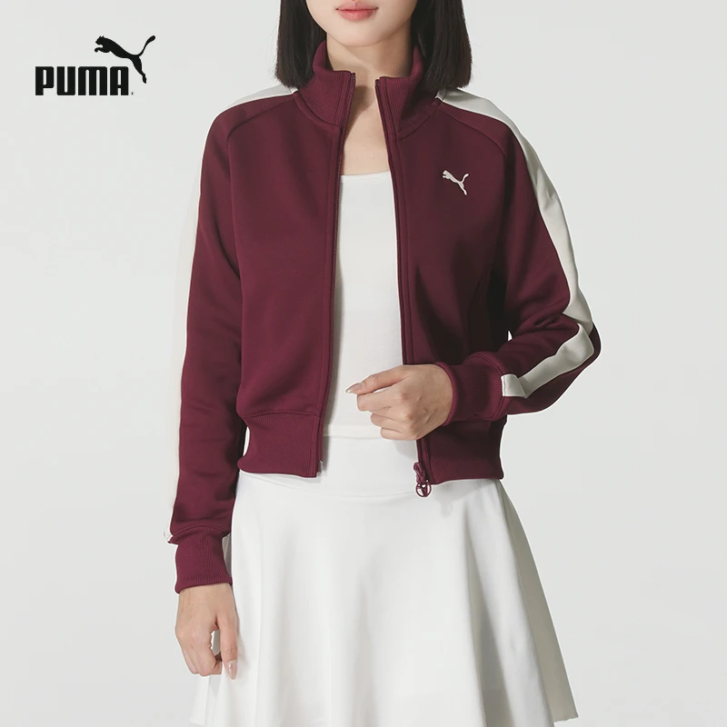 【专柜款】PUMA彪马夹克女装运动服秋冬新款红色T7针织外套631858