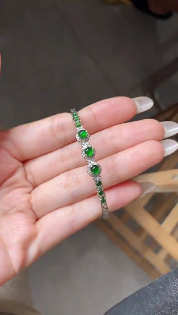 银S925镶嵌戒指翡翠51511