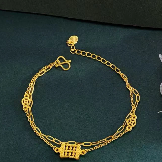 钛钢手链 钛钢材质 算盘双层手链 JIA