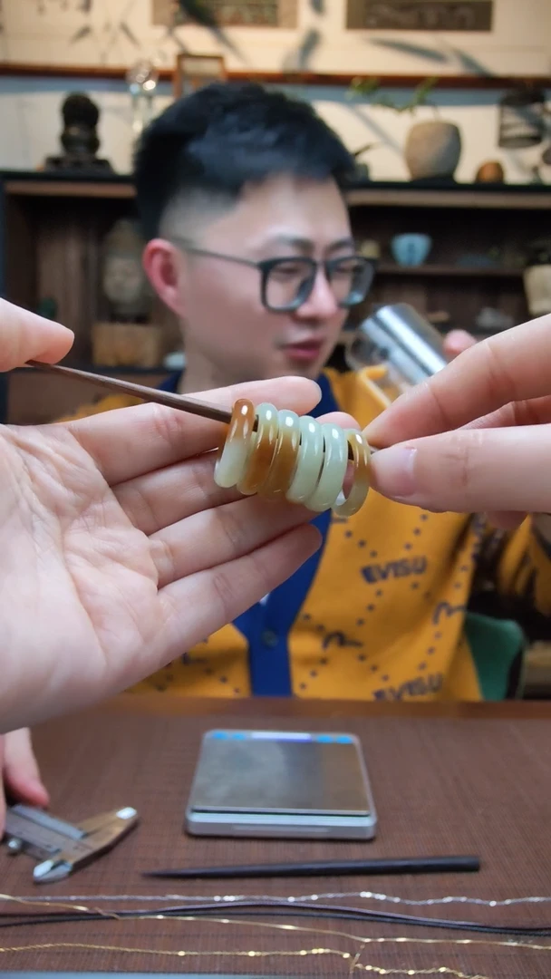 【闪购商品】和田玉指环未镶嵌12#糖料指环HX多样性发一