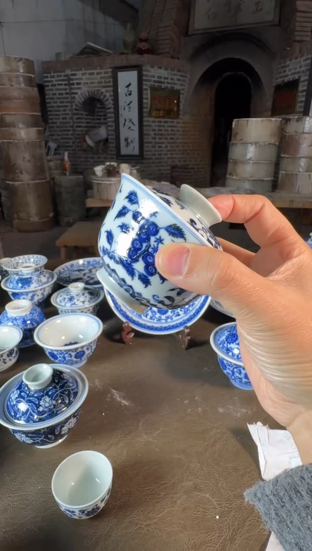 杯子陶瓷三方器合瑞果盖碗