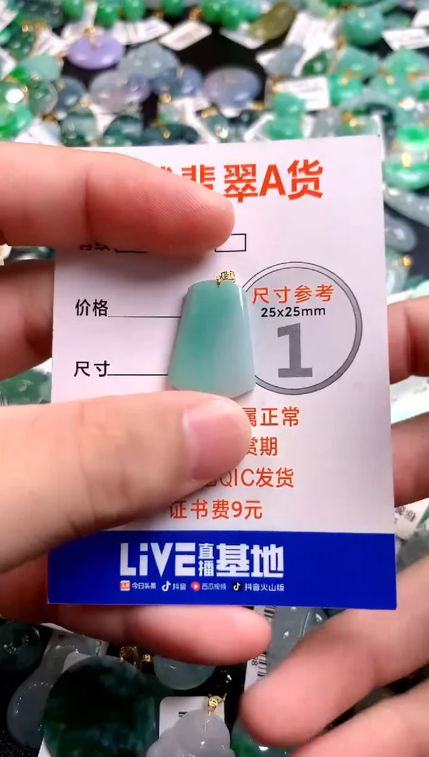 颈饰18K金镶嵌翡翠0852267215