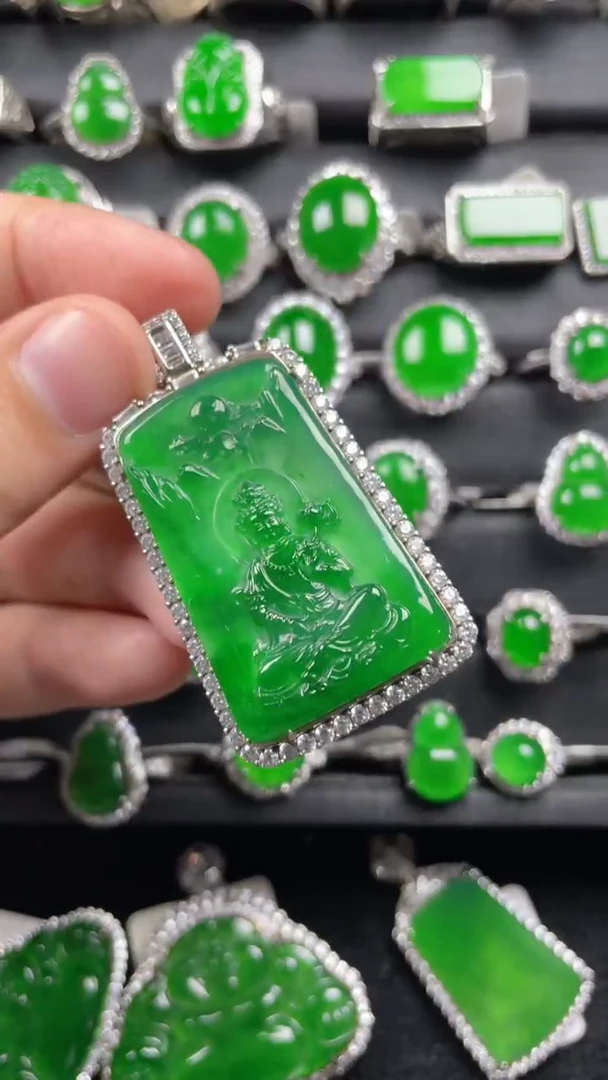 颈饰银S925镶嵌翡翠翡翠