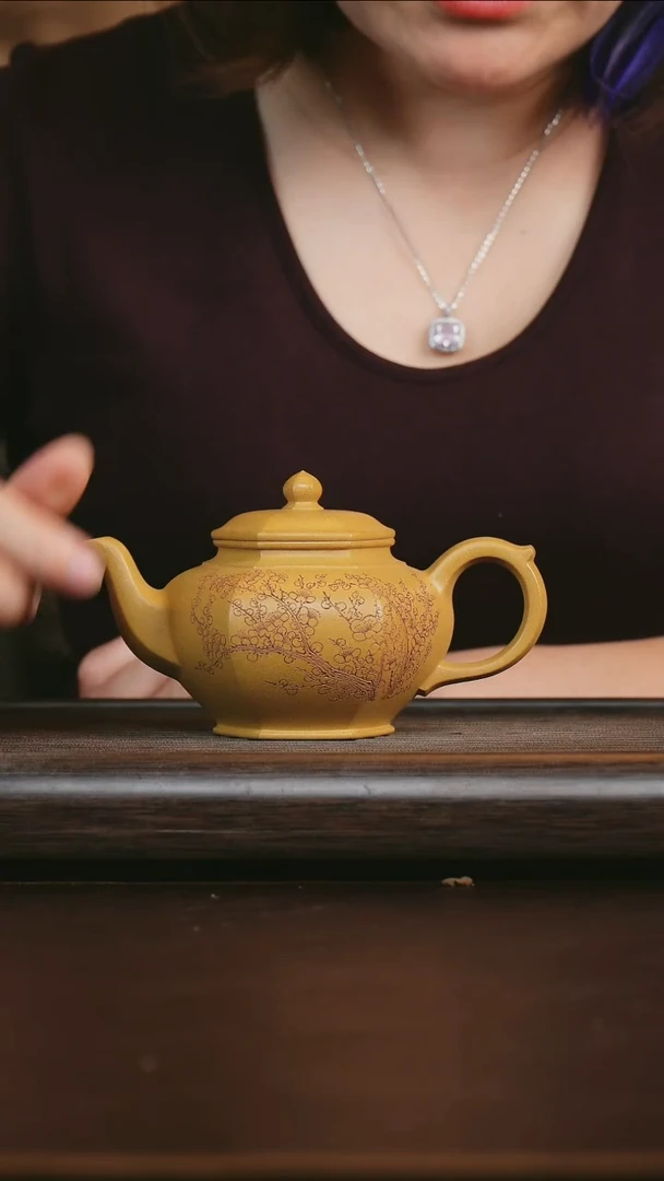 茶壶紫砂艺品紫砂 精选黄金段 方器200cc