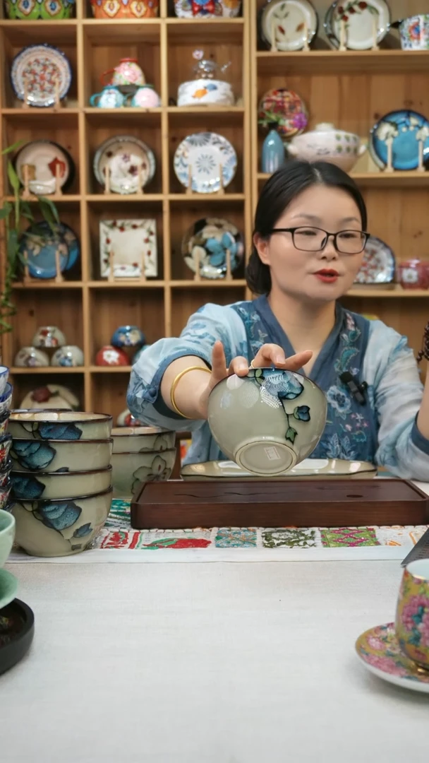 瓷片一**安小可高温陶瓷餐具一组10只米饭碗