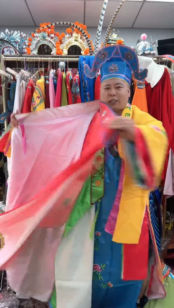 涤纶（聚酯纤维）y****n戏曲小生衣黄色带帽子