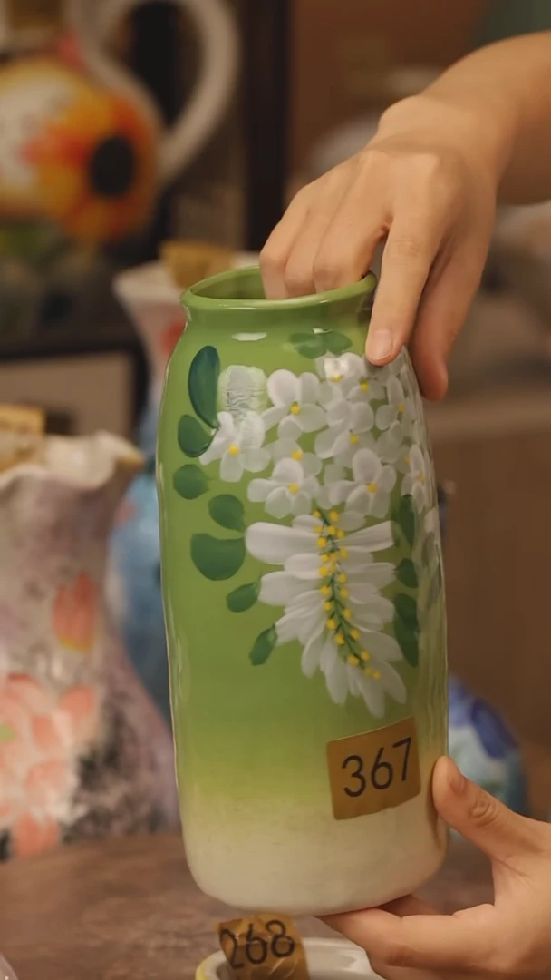 陶瓷367景德镇设计师手作花器摆件侘寂风