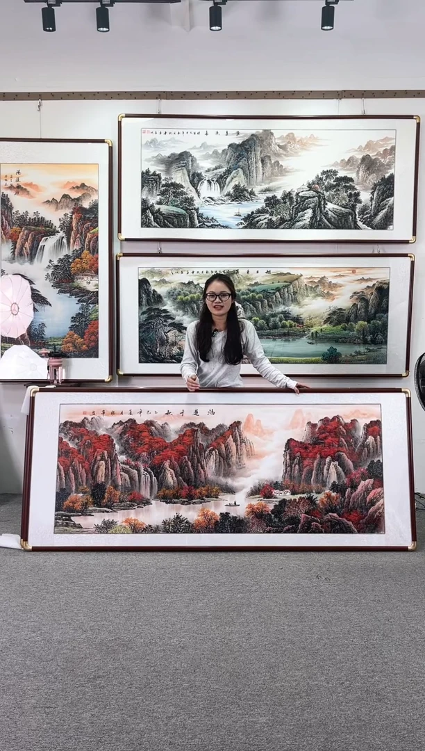 国画纯手绘208x86鸿运千秋