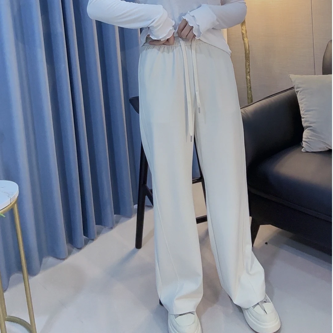 丹丹精选--8302新款抽绳松紧腰设计感侧边窄版休闲裤