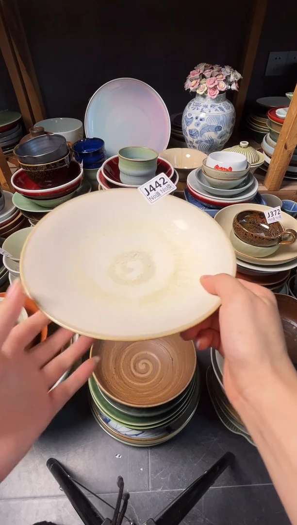 瓷片不*钱j442白流沙浅斗盘