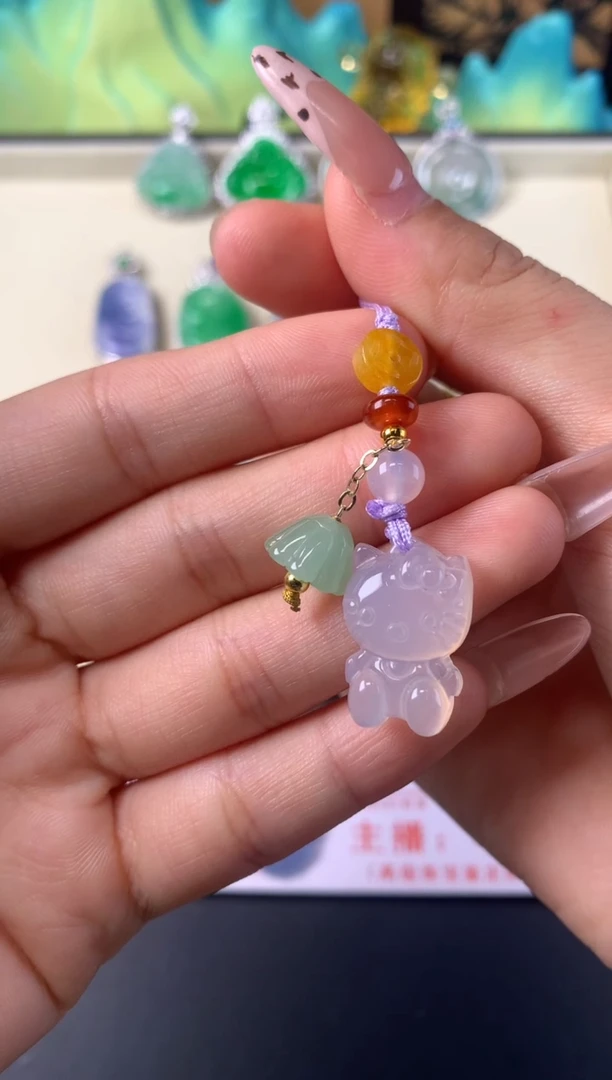 未镶嵌车挂玛瑙/玉髓挂件